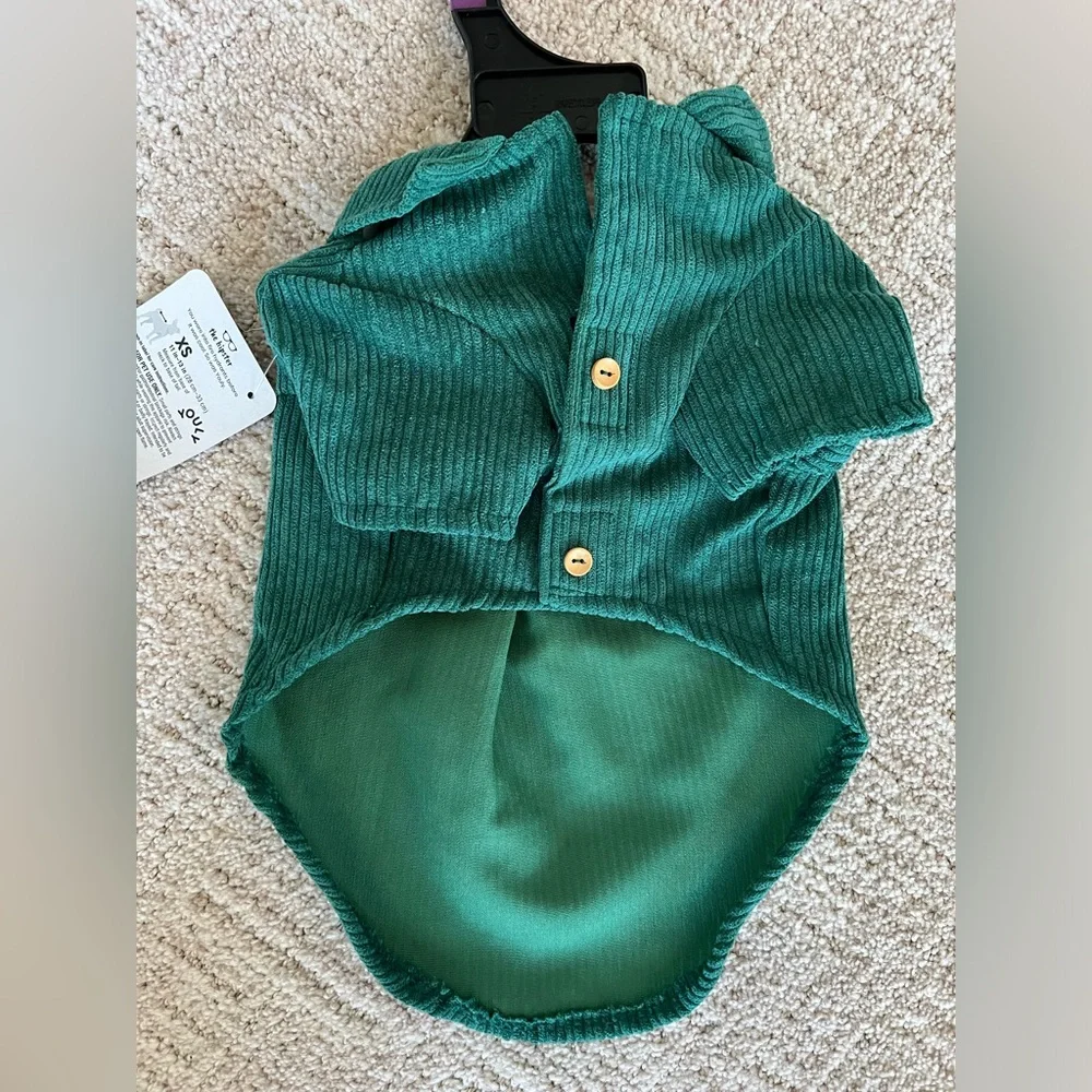 NWT - YOULY the hipster Pet‎ Shirt - Size XXS - Green